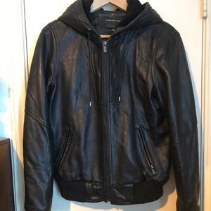 Jones New York Leather Jacket Size Large